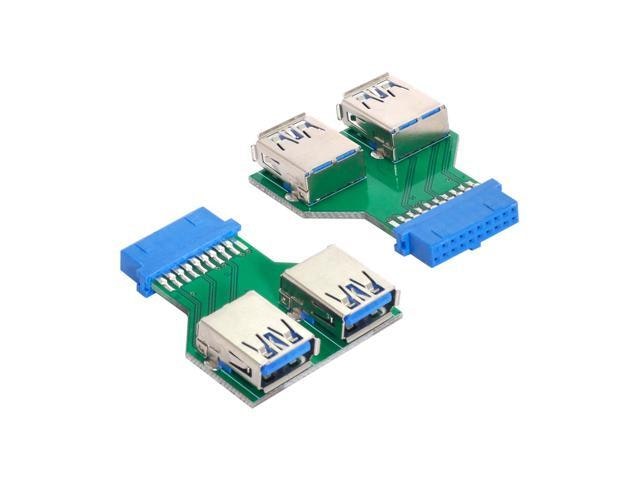 Dual USB 3.0 Female to 19-Pin Motherboard Header Adapter: $16.89