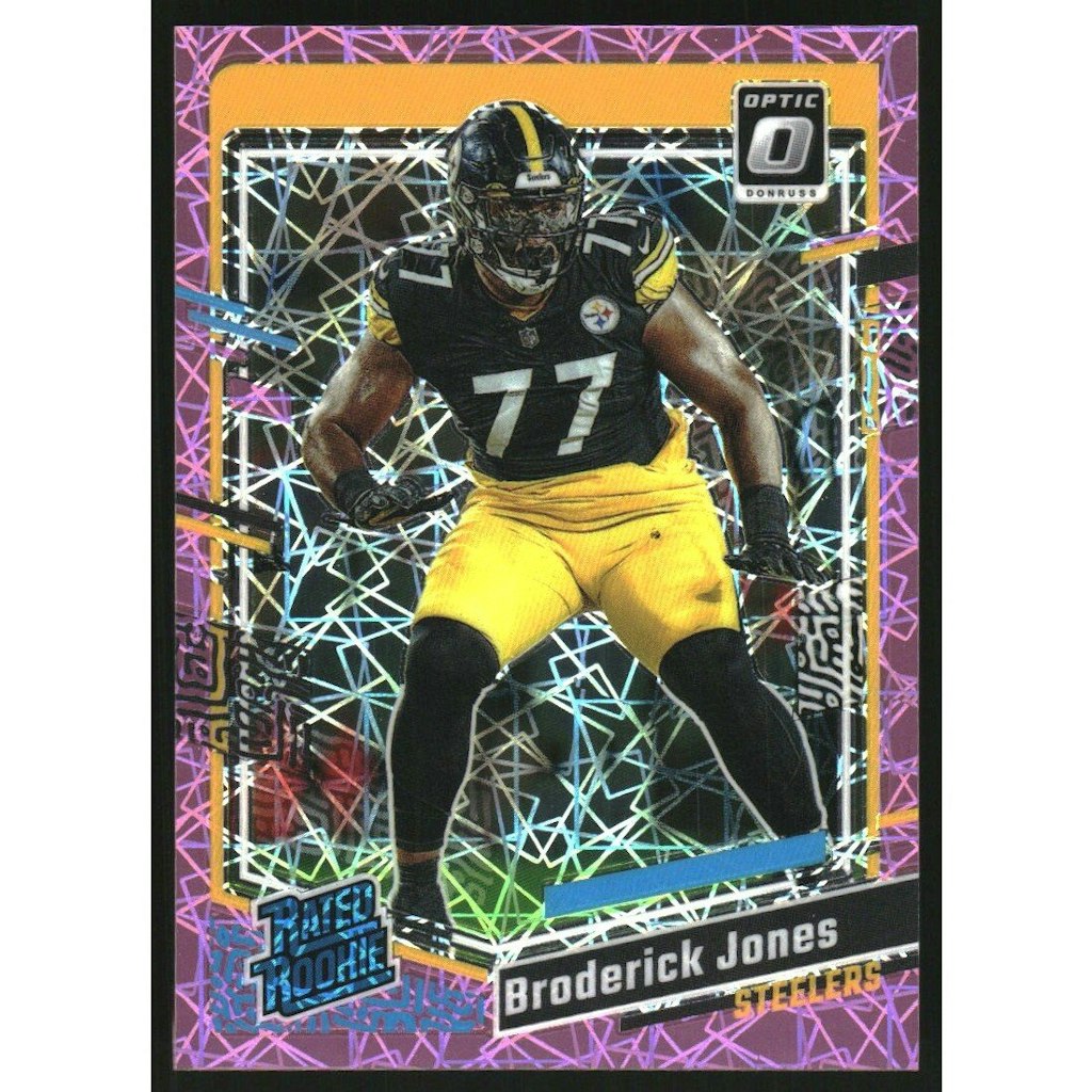 2023 Donruss Optic Pink Velocity Broderick Jones Rookie Card: $10 2023 Donruss Optic Pink Velocity Broderick Jones Rookie Card: $10