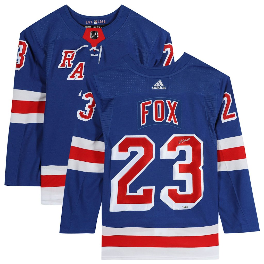 Adam Fox Autographed New York Rangers Adidas Authentic Jersey: $399.99