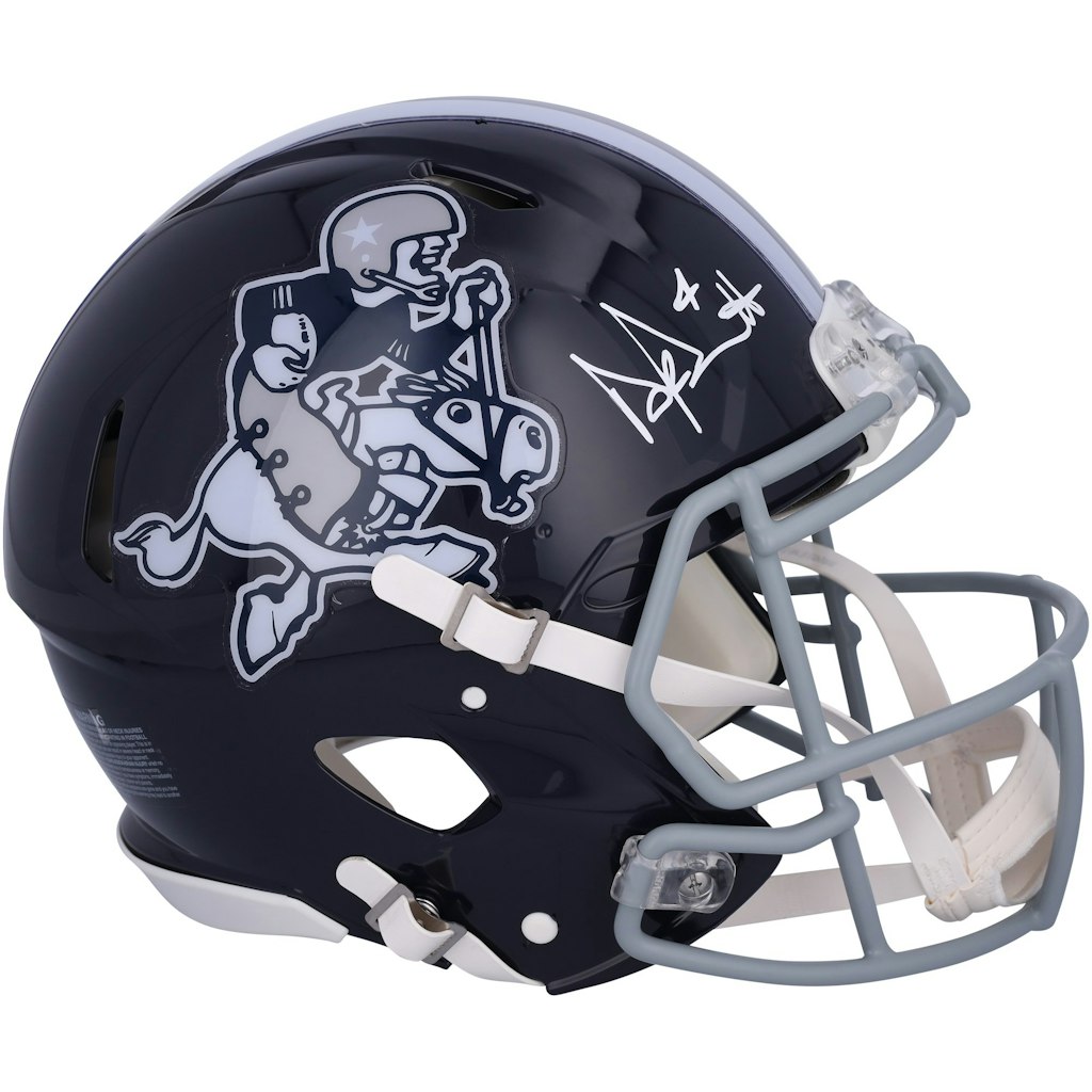 Dak Prescott Autographed Dallas Cowboys Riddell Speed Authentic Helmet: $879.99 Dak Prescott Autographed Dallas Cowboys Riddell Speed Authentic Helmet: $879.99