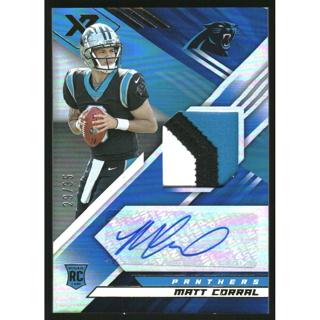2022 Panini XR Matt Corral Rookie Swatch Autographs Blue #/35: $22.50 2022 Panini XR Matt Corral Rookie Swatch Autographs Blue #/35: $22.50