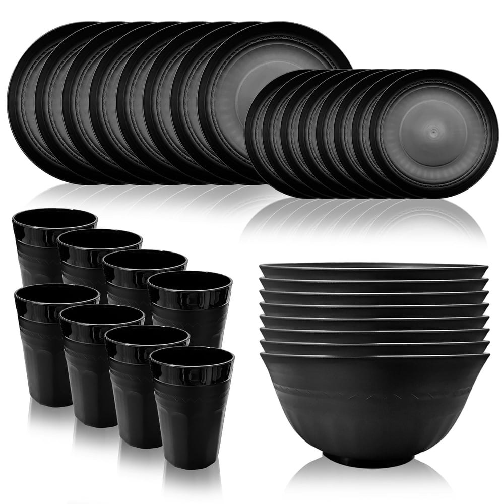 Bestdin 32-Piece Plastic Dinnerware Set: $23.99 Bestdin 32-Piece Plastic Dinnerware Set: $23.99