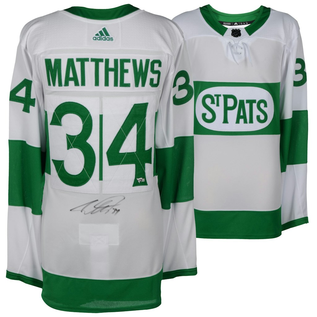 Auston Matthews Toronto Maple Leafs Autographed Toronto St. Pats Adidas Authentic Jersey: $699.99 Auston Matthews Toronto Maple Leafs Autographed Toronto St. Pats Adidas Authentic Jersey: $699.99