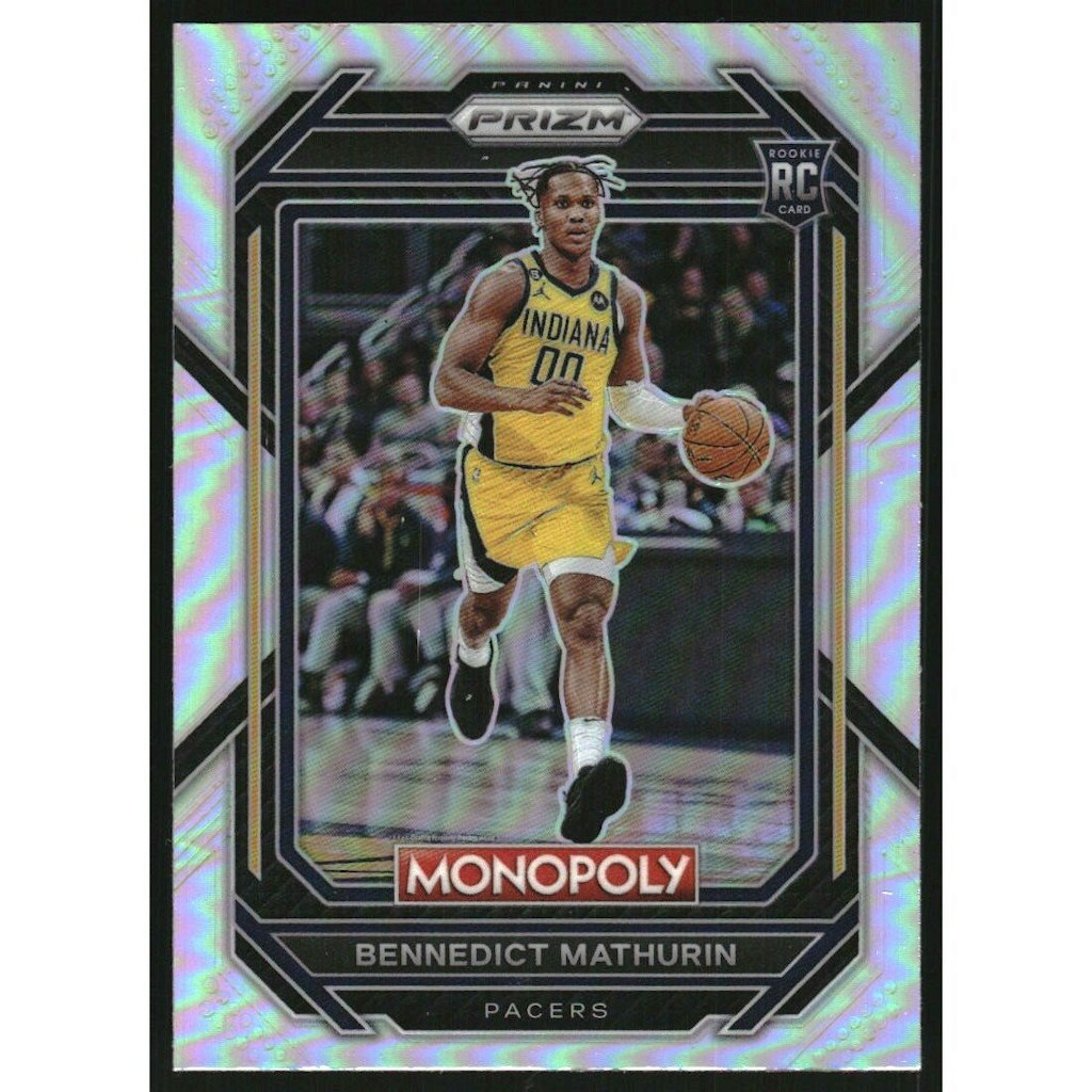 2022-23 Panini Prizm Monopoly Silver Bennedict Mathurin Trading Card: $18 2022-23 Panini Prizm Monopoly Silver Bennedict Mathurin Trading Card: $18