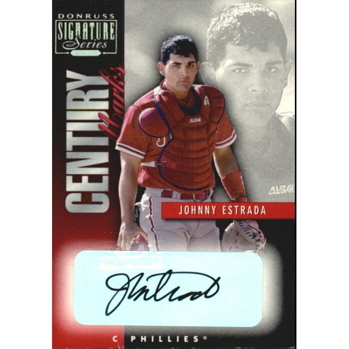 2001 Donruss Signature Century Marks Johnny Estrada Trading Card #12/198: $13.50 2001 Donruss Signature Century Marks Johnny Estrada Trading Card #12/198: $13.50