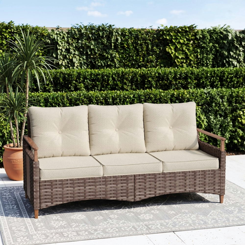 NestNook 3-Seat Outdoor Wicker Sofa: $198.02 NestNook 3-Seat Outdoor Wicker Sofa: $198.02