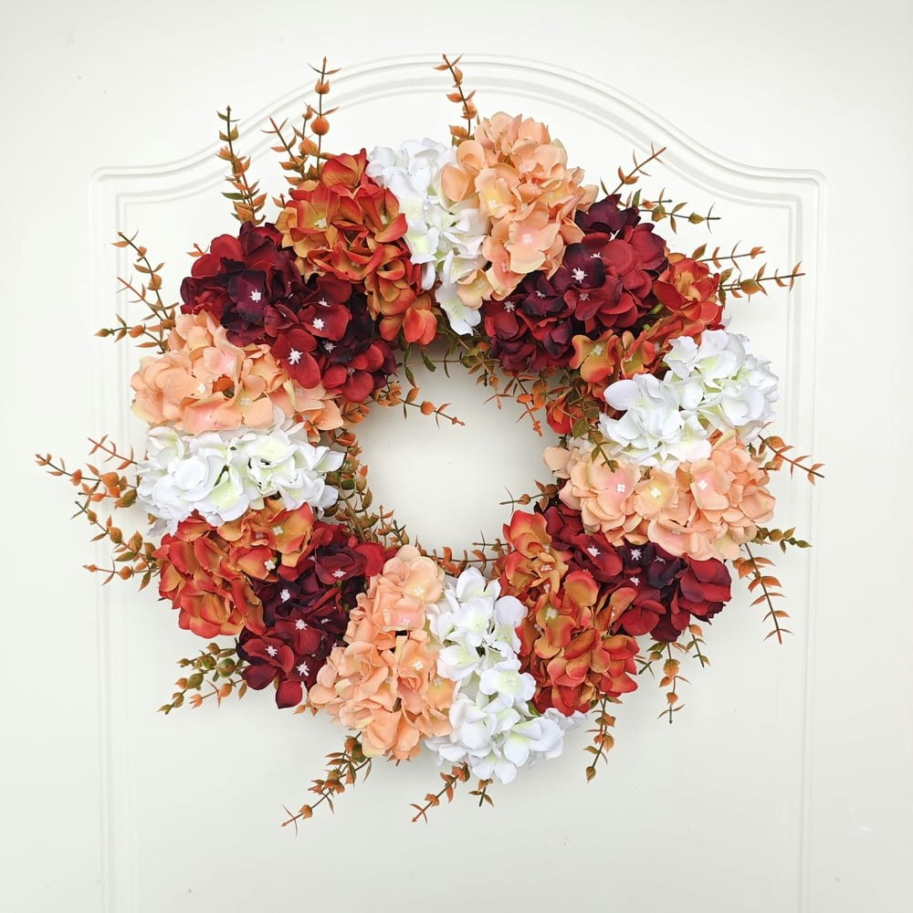 17-Inch Artificial Hydrangea Flower Basket Door Wreath: $29.99