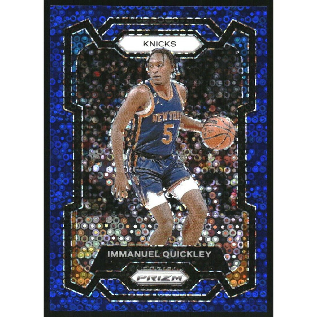 2023-24 Panini Prizm Fast Break Blue Immanuel Quickley #33 Trading Card: $10.80 2023-24 Panini Prizm Fast Break Blue Immanuel Quickley #33 Trading Card: $10.80