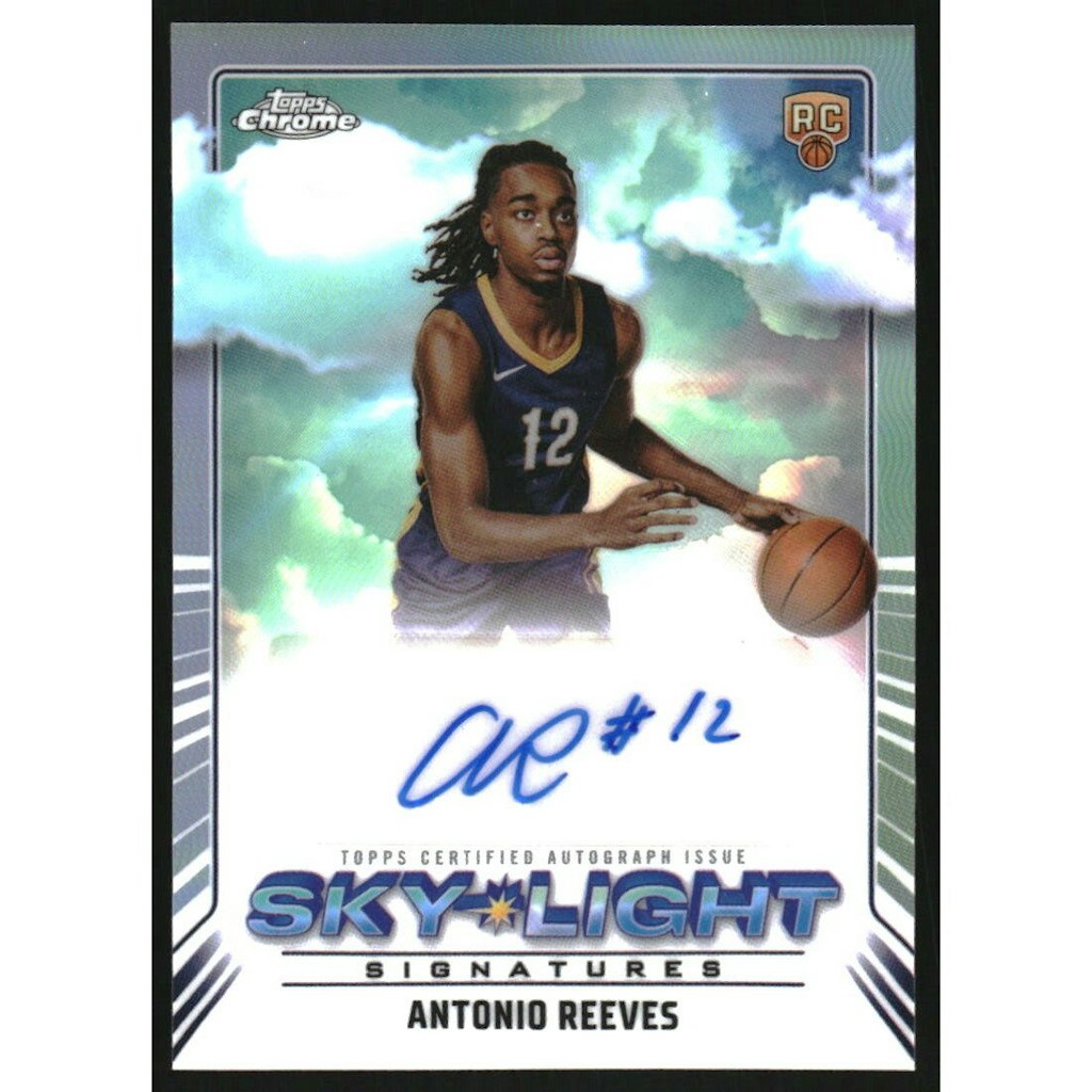 2024-25 Topps Chrome Sky-Light Signatures Antonio Reeves Refractor Card: $13.50 2024-25 Topps Chrome Sky-Light Signatures Antonio Reeves Refractor Card: $13.50
