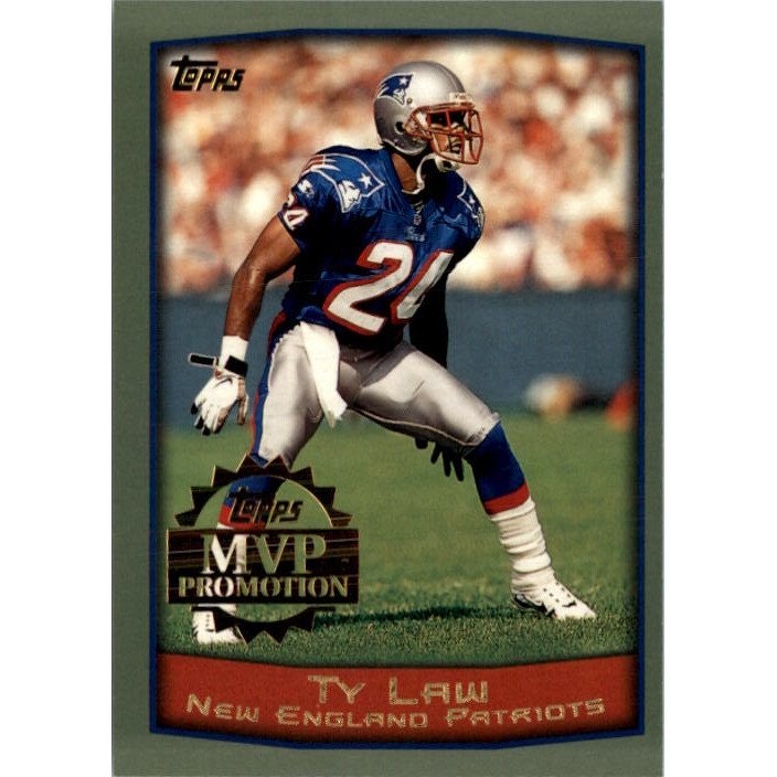 1999 Topps MVP Promotion #185 Ty Law Trading Card: $20 1999 Topps MVP Promotion #185 Ty Law Trading Card: $20