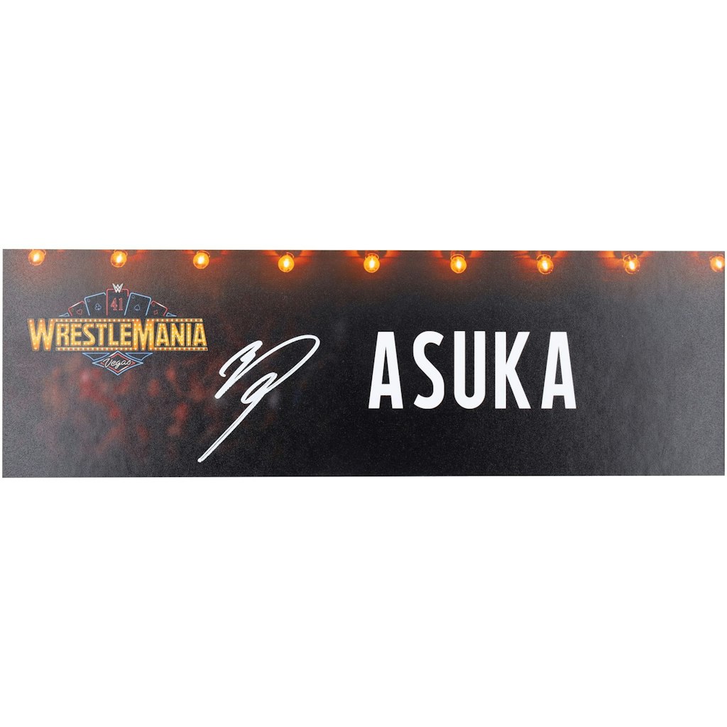 Asuka Autographed WrestleMania 41 Event-Used Nameplate: $299.99 Asuka Autographed WrestleMania 41 Event-Used Nameplate: $299.99