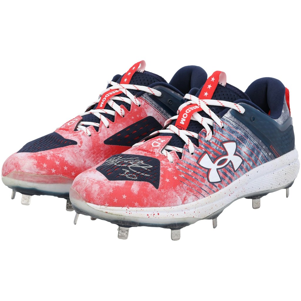 Kerry Carpenter Autographed Game-Used Under Armour Cleats: $749.99