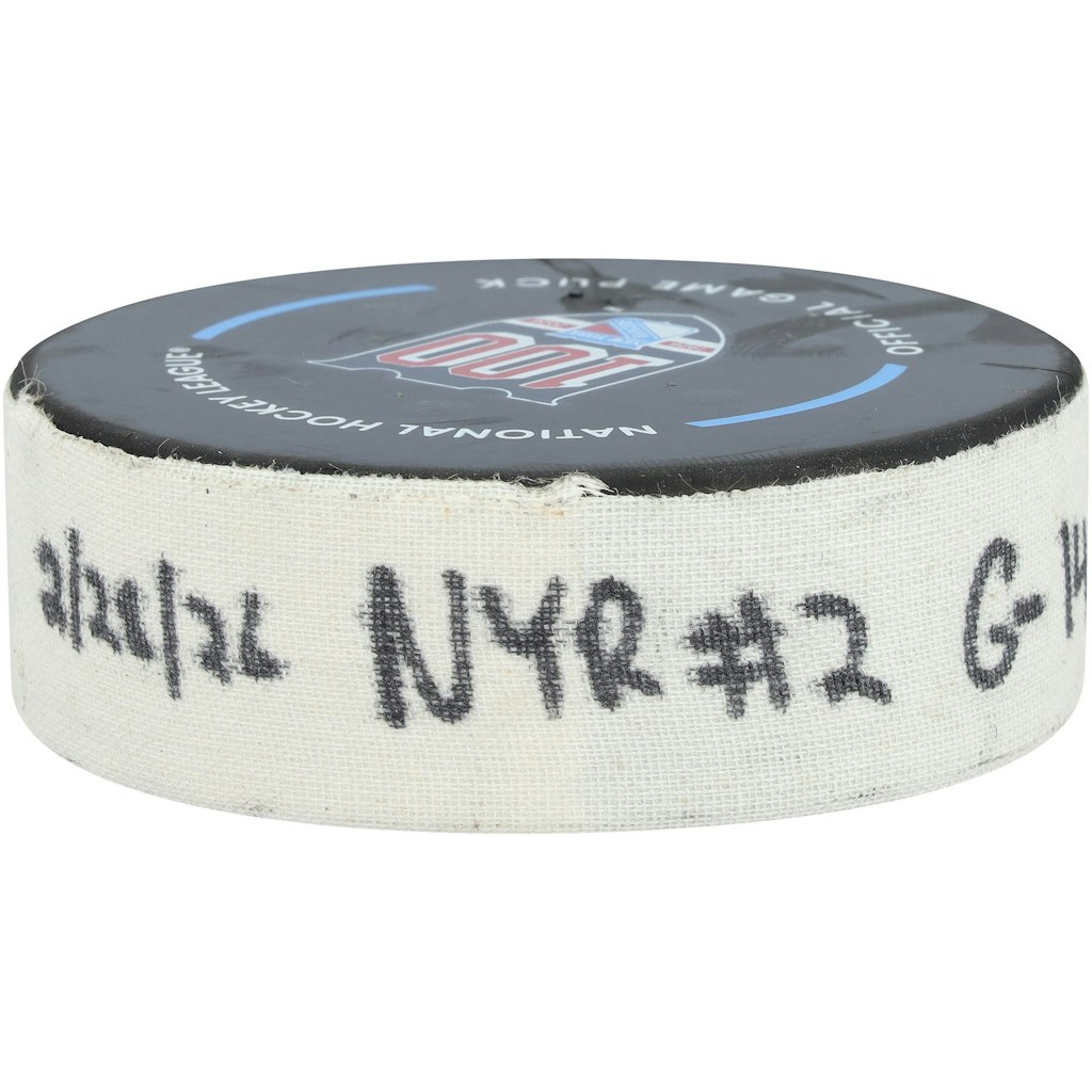 Taylor Raddysh New York Rangers Game-Used Goal Puck: $174.99 Taylor Raddysh New York Rangers Game-Used Goal Puck: $174.99