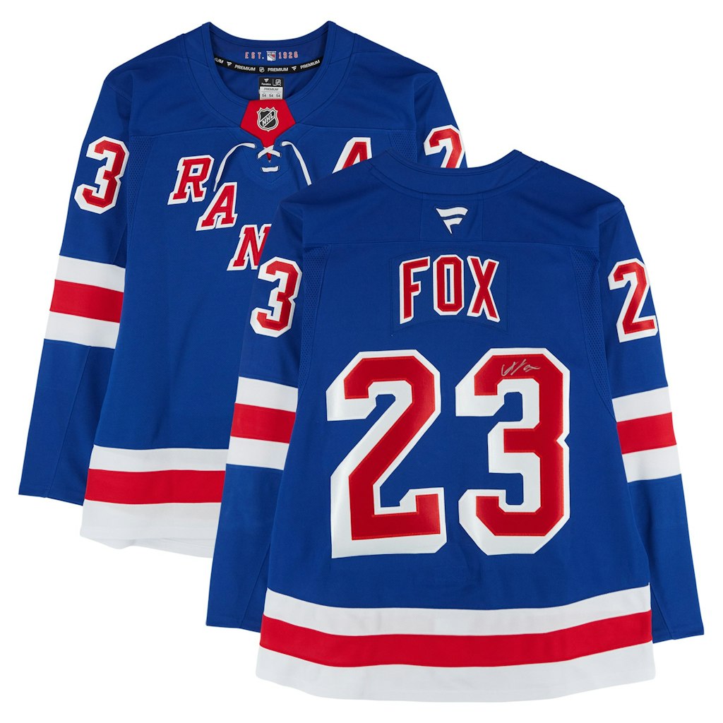Adam Fox New York Rangers Autographed Fanatics Premium Jersey: $399.99 Adam Fox New York Rangers Autographed Fanatics Premium Jersey: $399.99