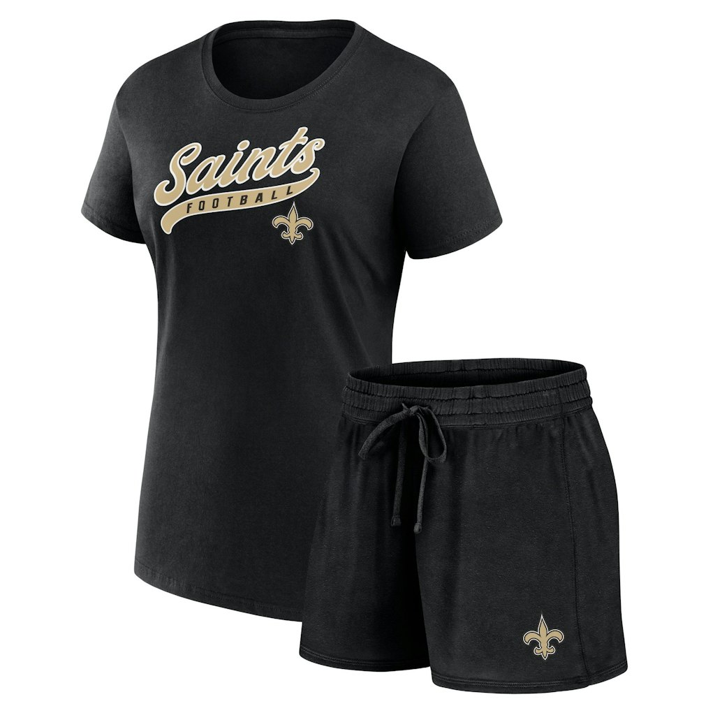 Women's New Orleans Saints Fanatics T-Shirt and Shorts Set: $44.99 Women's New Orleans Saints Fanatics T-Shirt and Shorts Set: $44.99
