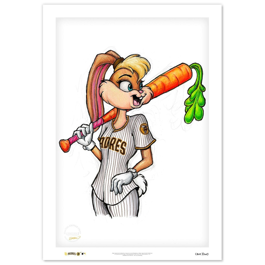 San Diego Padres 14" x 20" Lola Bunny Fine Art Print: $79.99