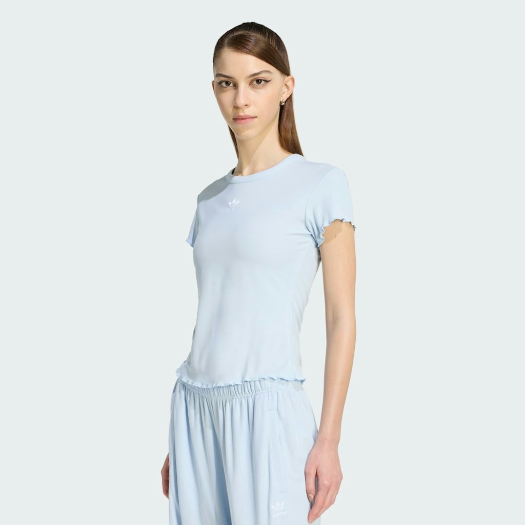 Essentials Scalloped Edge Baby Tee: $21 Essentials Scalloped Edge Baby Tee: $21