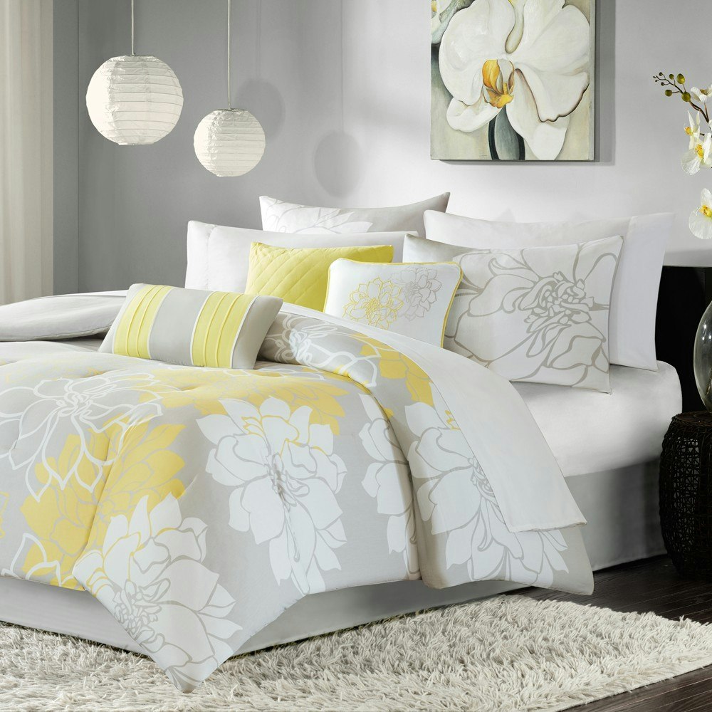 Madison Park 7-Piece King Floral Print Comforter Set: $149.99 Madison Park 7-Piece King Floral Print Comforter Set: $149.99