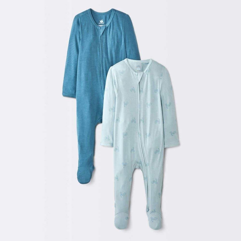 Cloud Island Baby Boys' Long Sleeve Footed Pajamas 2-Pack: $16.99 Cloud Island Baby Boys' Long Sleeve Footed Pajamas 2-Pack: $16.99