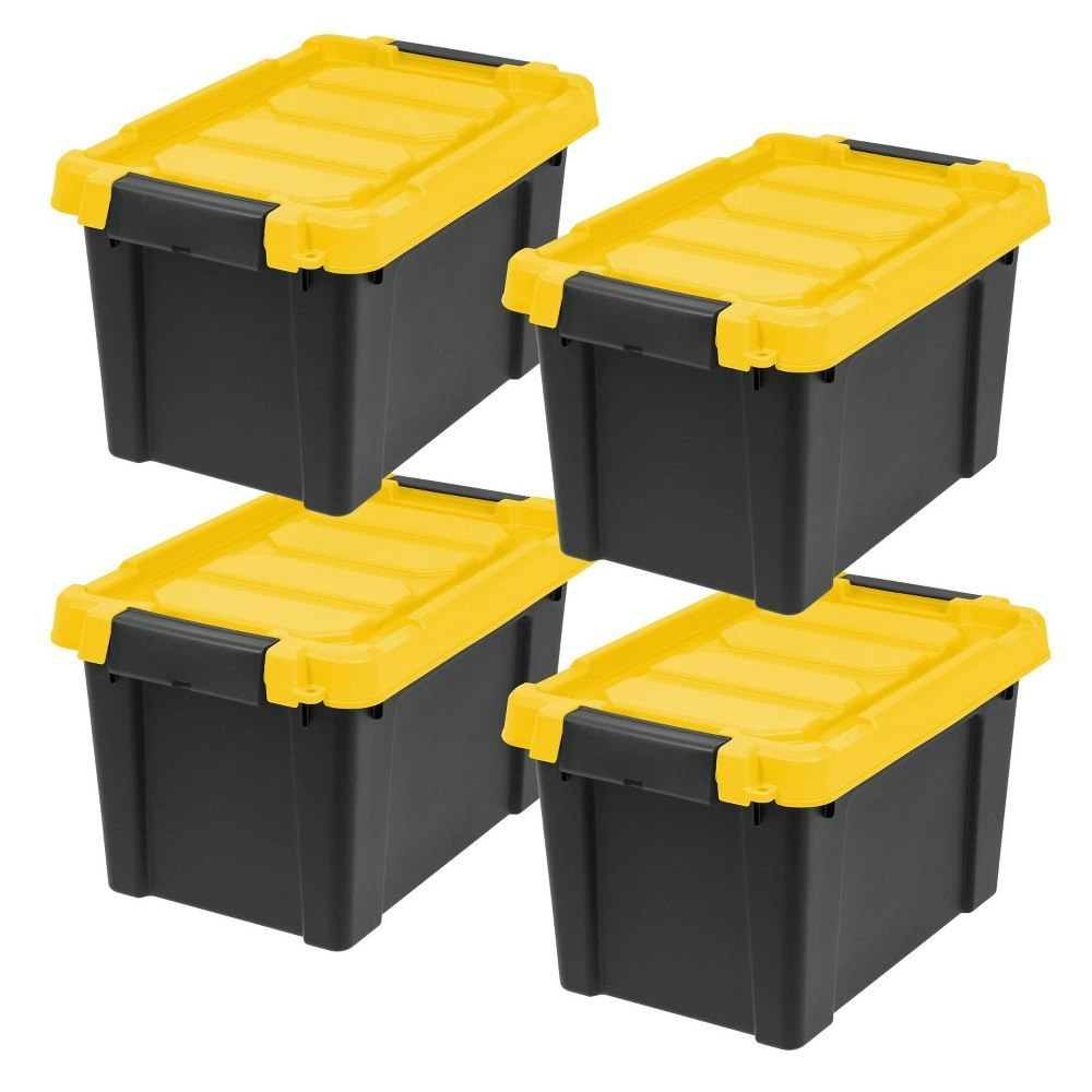 Iris 5-Gallon Heavy Duty Utility Storage Bin 4-Pack: $39.99 Iris 5-Gallon Heavy Duty Utility Storage Bin 4-Pack: $39.99
