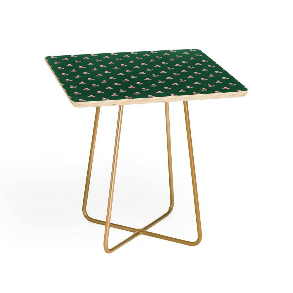 Maritza Lisa Retro Pink Leaf Square Side Table: $199.99 Maritza Lisa Retro Pink Leaf Square Side Table: $199.99