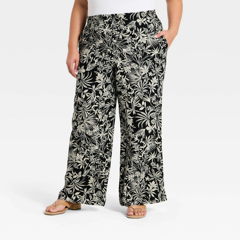 Women's High-Rise Linen Wide-Leg Pull-On Pants: $30 Women's High-Rise Linen Wide-Leg Pull-On Pants: $30