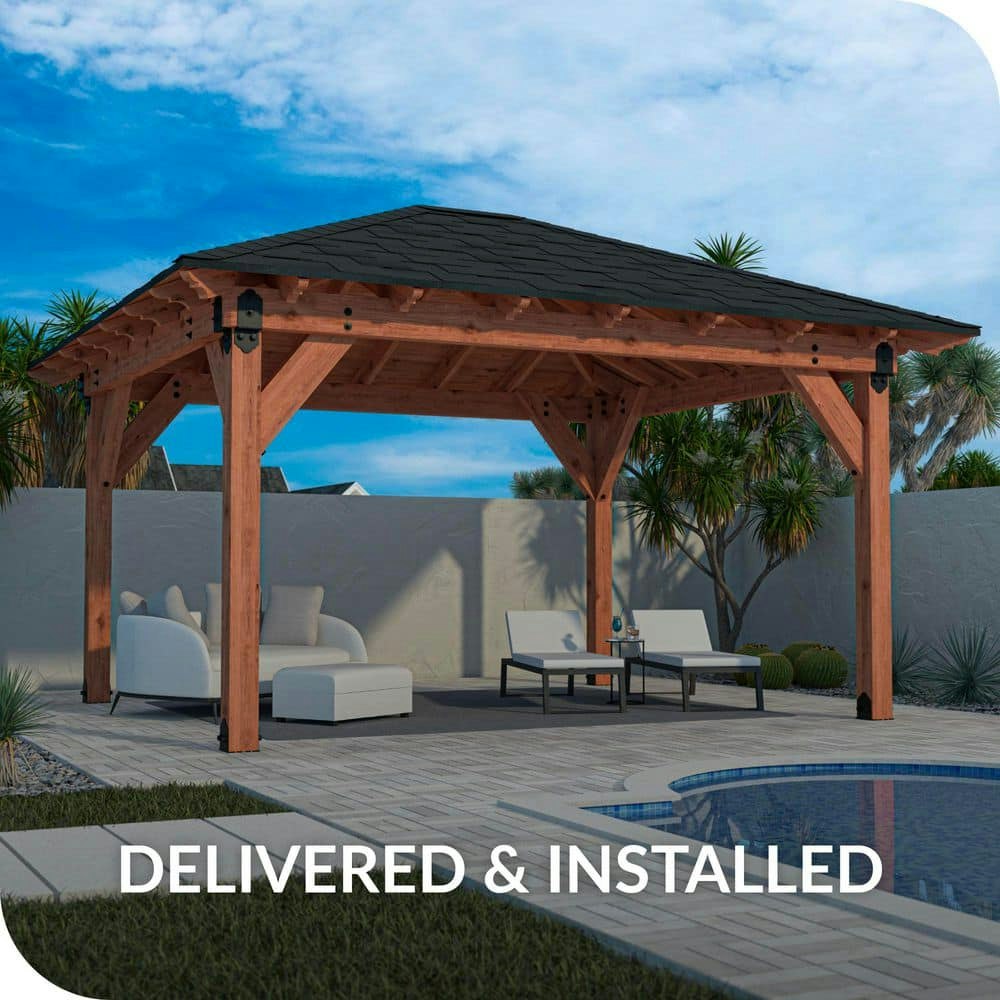 16x16-Foot Timber Patio Pavilion: $14,898 16x16-Foot Timber Patio Pavilion: $14,898