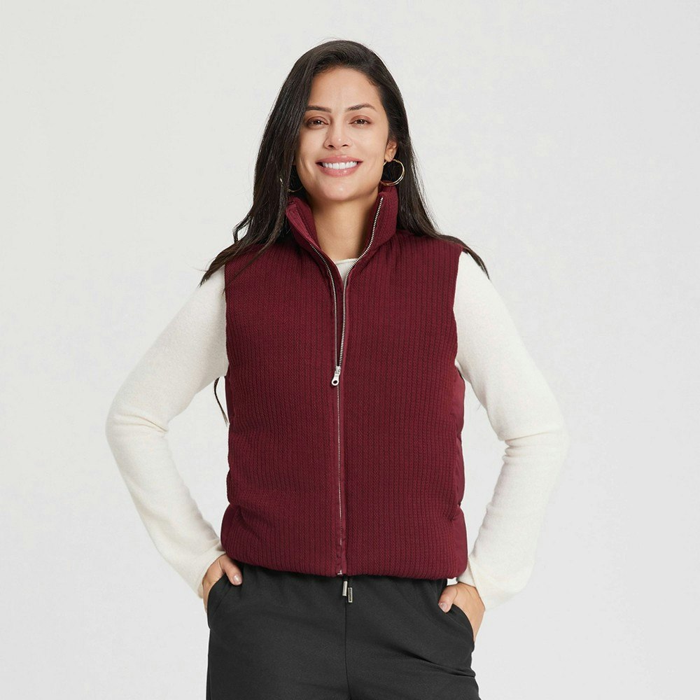 A New Day Women's Padded Cable Knit Vest: $45 A New Day Women's Padded Cable Knit Vest: $45