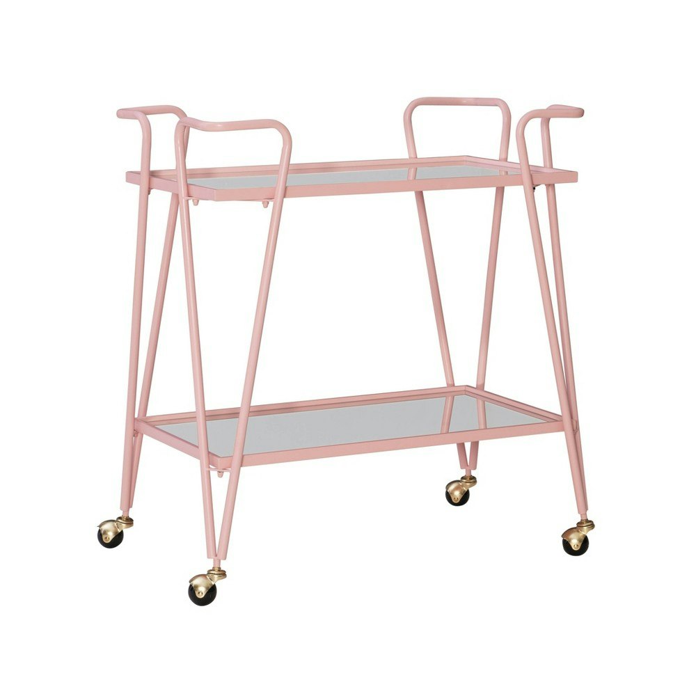 Linon Mid-Century Modern Iron Mirrored Bar Cart: $121.99 Linon Mid-Century Modern Iron Mirrored Bar Cart: $121.99
