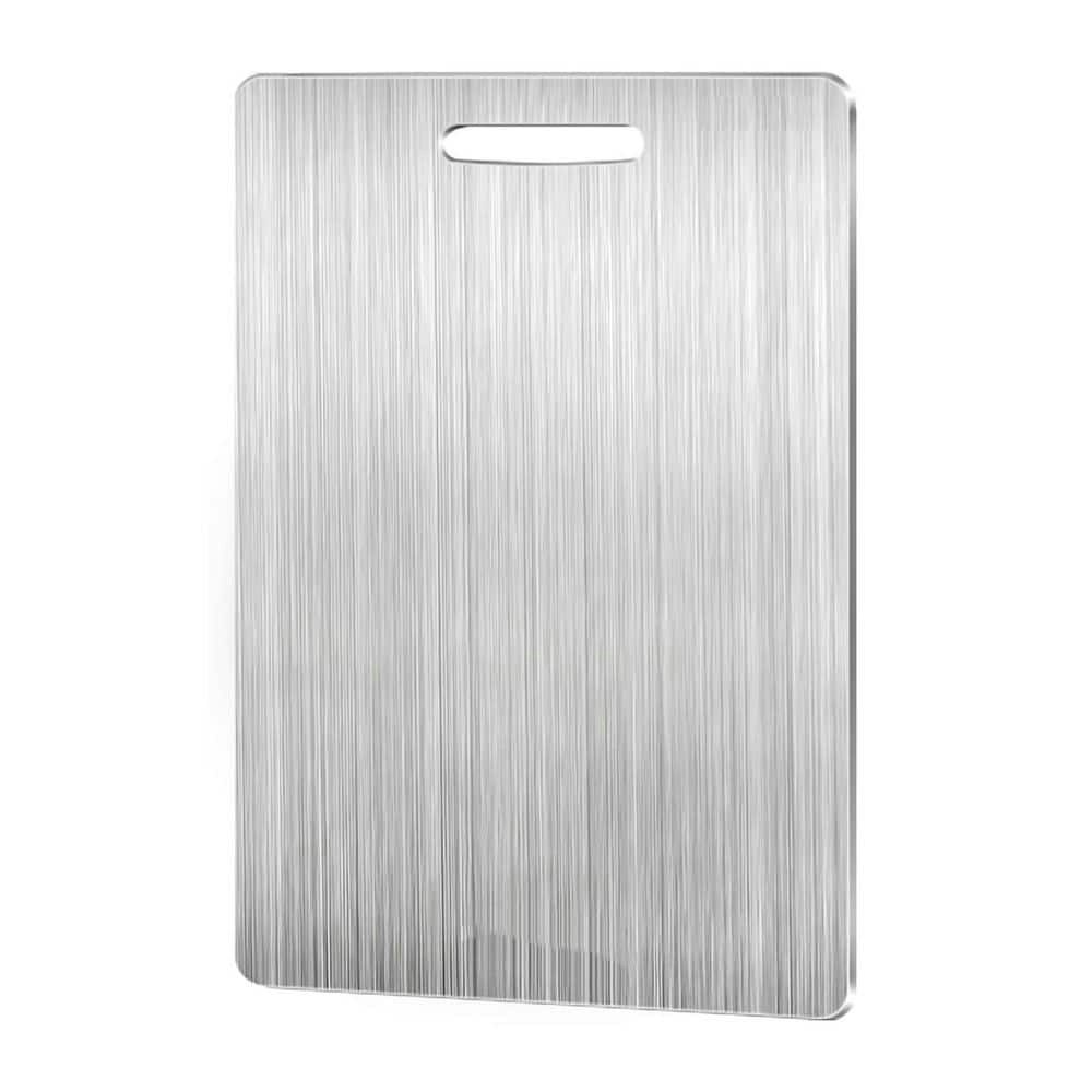 15.5\" x 11\" Titanium and Stainless Steel Cutting Board: $70.97 15.5\" x 11\" Titanium and Stainless Steel Cutting Board: $70.97