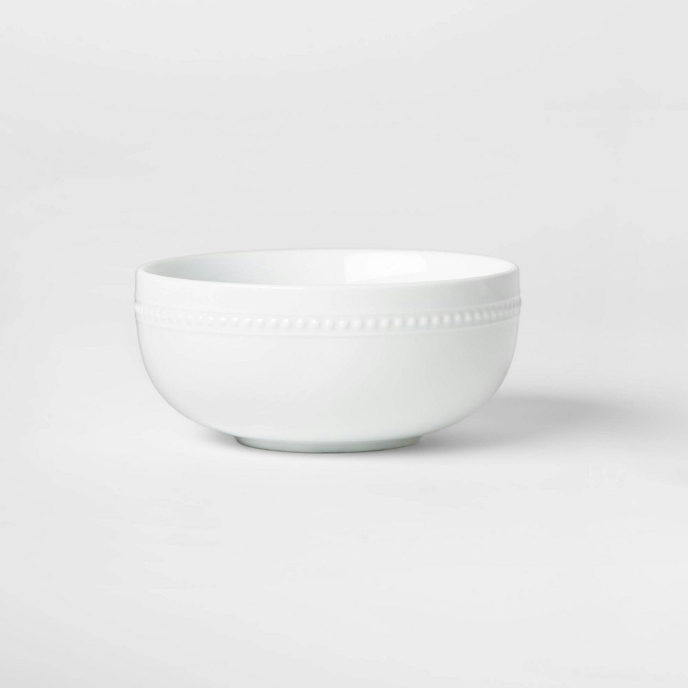 Threshold Porcelain Beaded Rim 20oz Cereal Bowl: $6 Threshold Porcelain Beaded Rim 20oz Cereal Bowl: $6