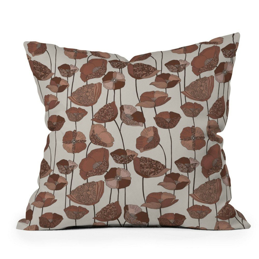 20"x20" Deny Designs Valentina Ramos Poppies Outdoor Throw Pillow: $55.99