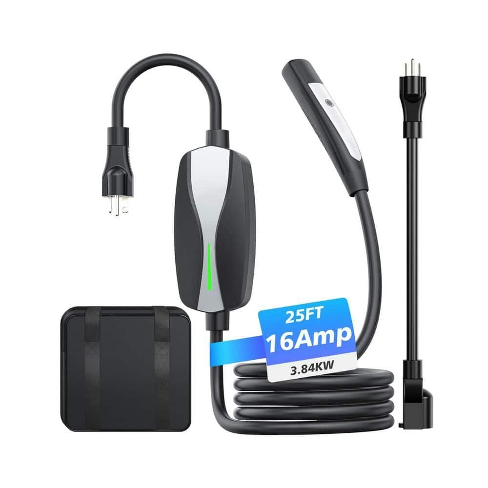 25-Foot 120V/240V Portable EV Charger with NEMA 6-20 Plug and NACS Connector: $315.13