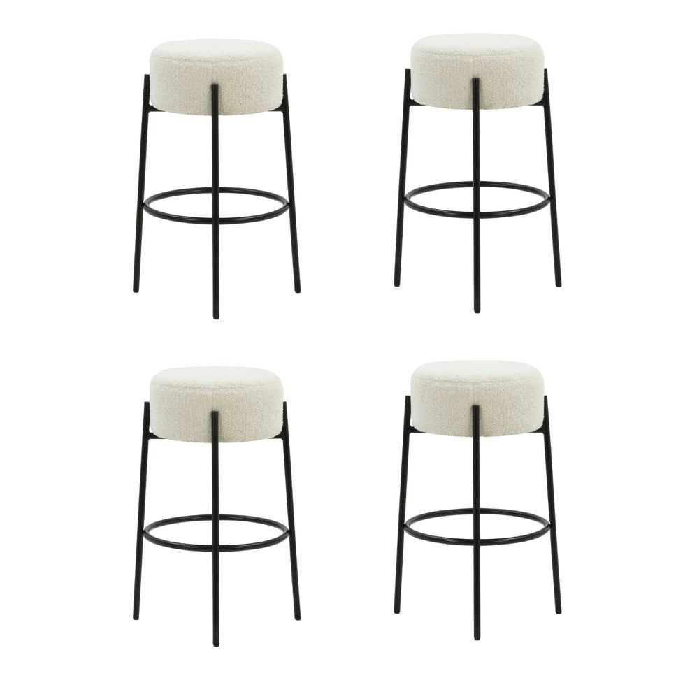 Nathan James Isaac Backless Counter Height Barstool 4-Pack: $439.99