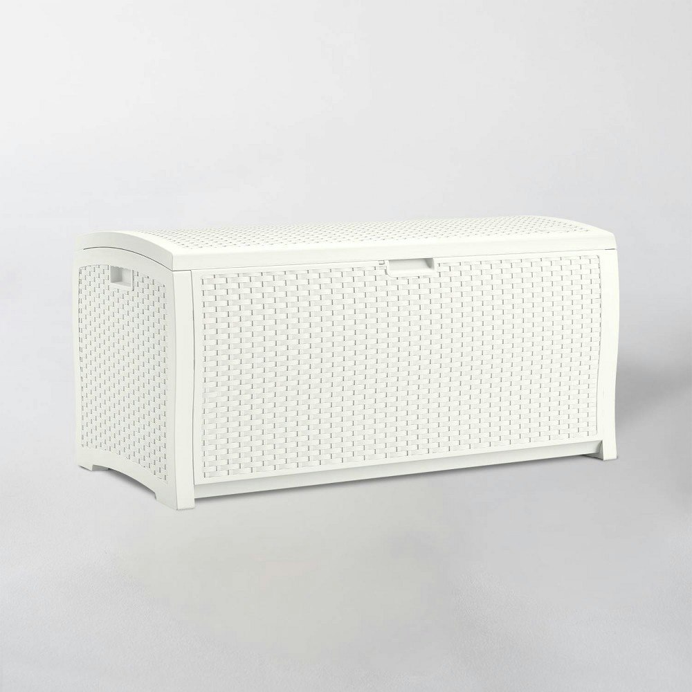 Suncast 99-Gallon Resin Wicker Deck Box: $179.99