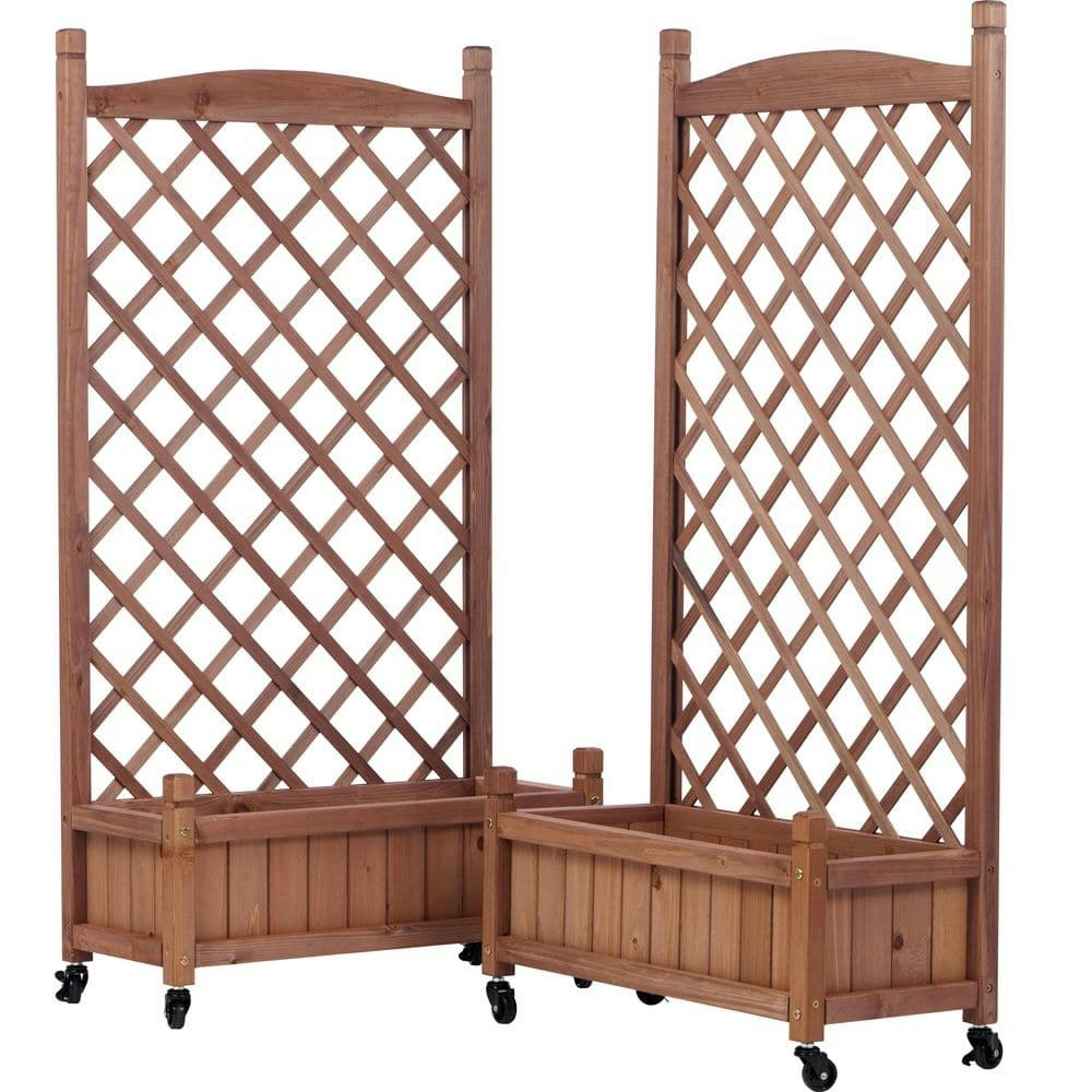 Wood Garden Trellis 42.3" x 25" 2-Pack: $242.84
