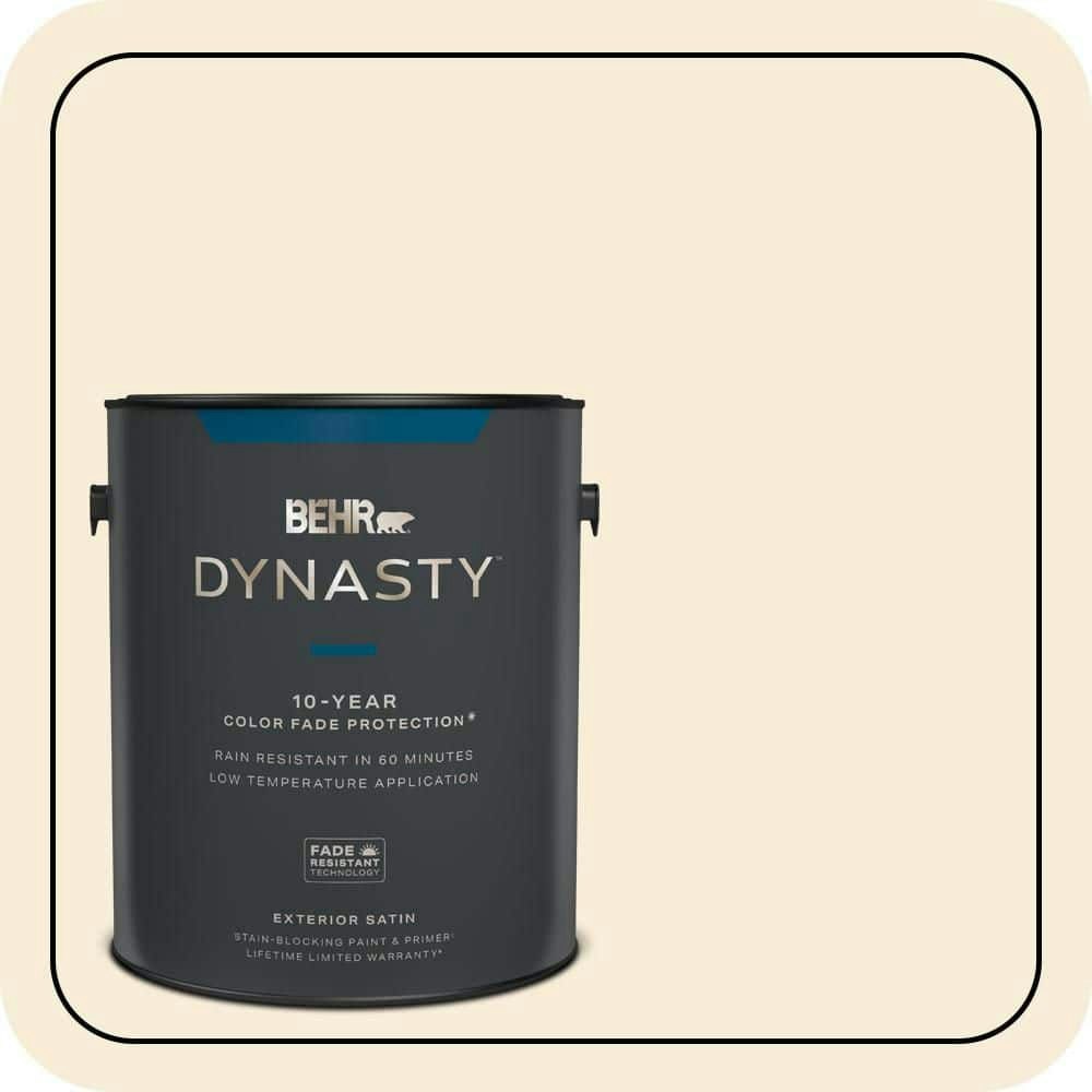 Linen White Satin Enamel Exterior Stain-Blocking Paint and Primer 1-Gallon: $79.98 Linen White Satin Enamel Exterior Stain-Blocking Paint and Primer 1-Gallon: $79.98