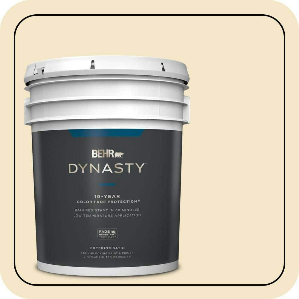 Behr Satin Enamel Exterior Stain-Blocking Paint and Primer 5-Gallon: $368 Behr Satin Enamel Exterior Stain-Blocking Paint and Primer 5-Gallon: $368