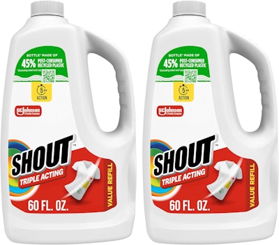 Shout Triple Acting Stain Remover 60-oz. Refill 2-Pack for $7 + free shipping w/ Prime