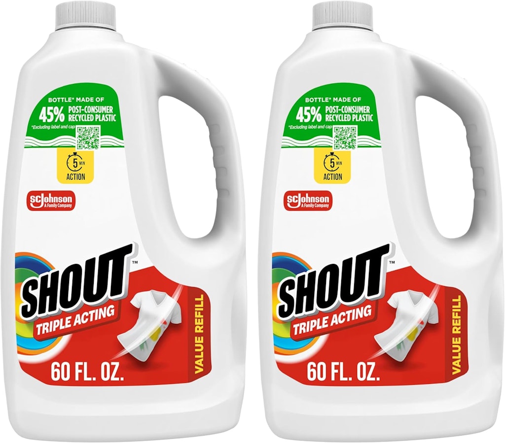 Shout Triple Acting Stain Remover 60-oz. Refill 2-Pack: $6.85 Shout Triple Acting Stain Remover 60-oz. Refill 2-Pack: $6.85