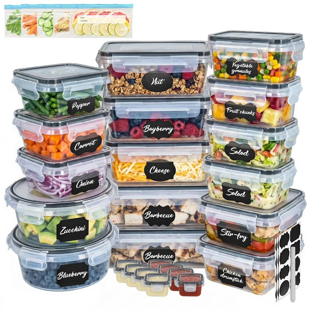 55-Piece Food Storage Container Set: $24 55-Piece Food Storage Container Set: $24