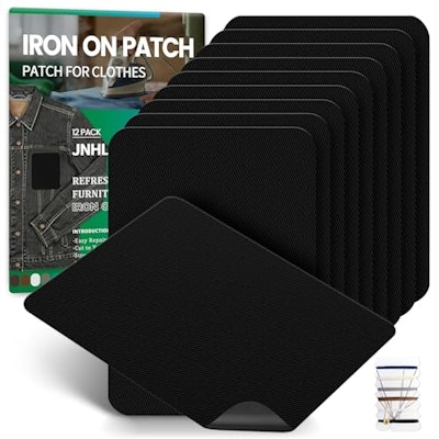 Iron on Denim Repair Patches 12-Pack for $3 + free shipping w/ Prime