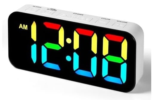 Digital Clock w/ 13-Color Night Light: $13 Digital Clock w/ 13-Color Night Light: $13