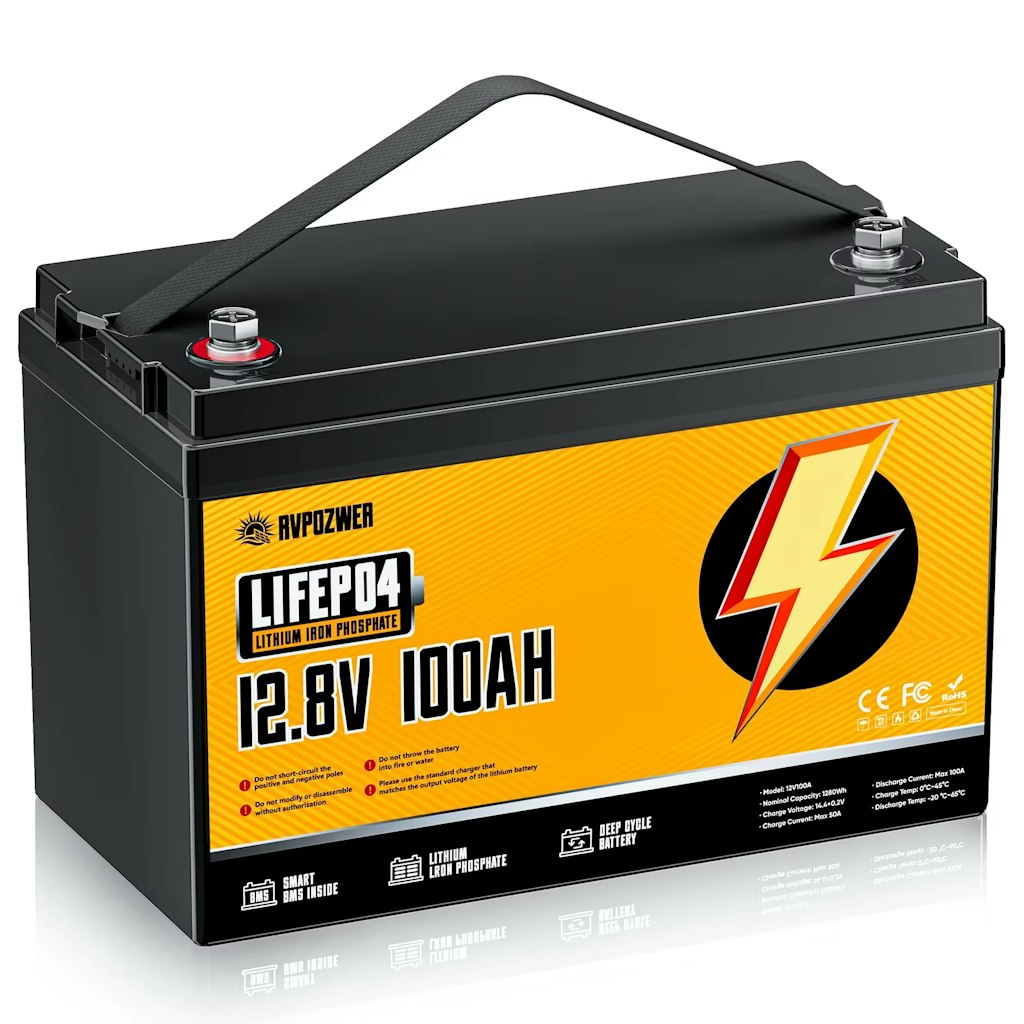 RV Pozwer 12V 100Ah LiFePO4 Battery: $97 RV Pozwer 12V 100Ah LiFePO4 Battery: $97