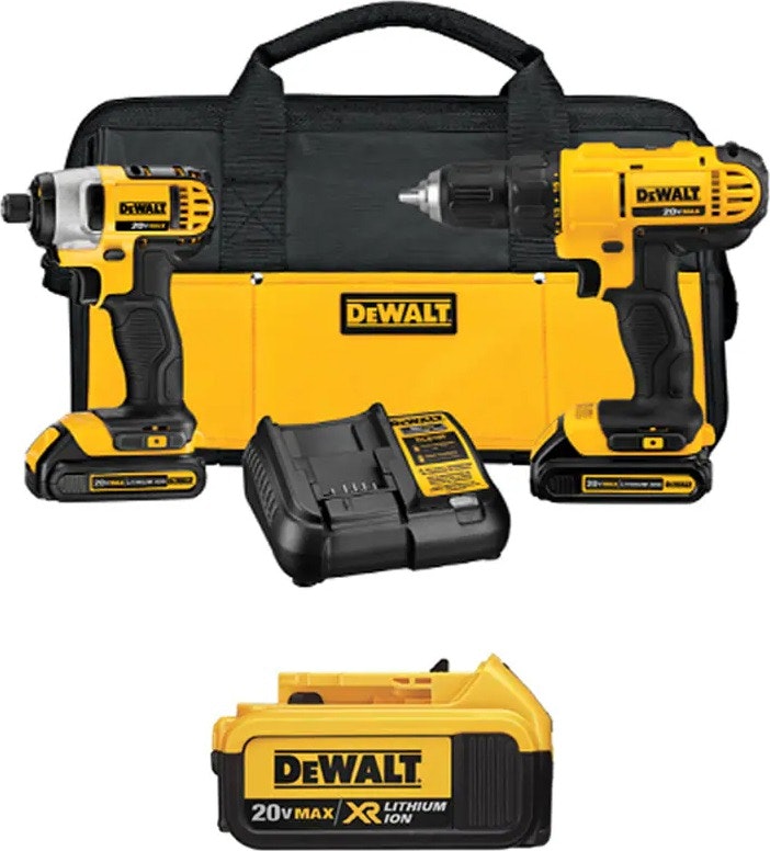 DeWalt 20V MAX Cordless Drill and Impact Driver Combo Kit: $149