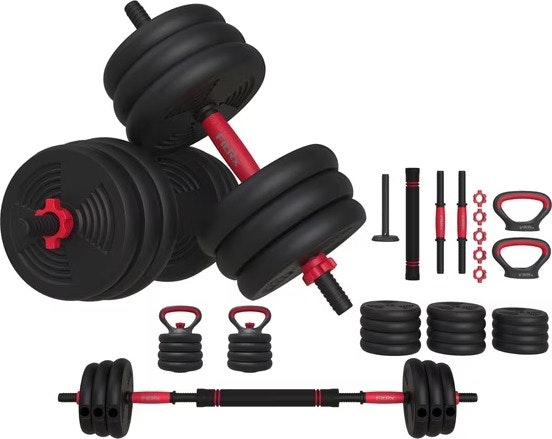 FitRx SmartBell Gym 60-lb. 4-in-1 Dumbbell, Barbell, & Kettlebell Weight Set: $84