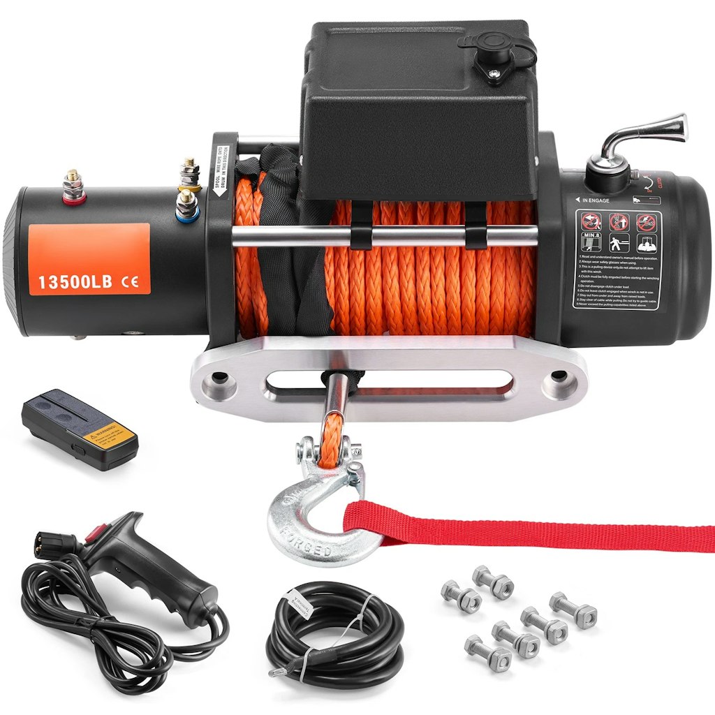 Electric 13,500-lb. Synthetic Rope Towing Winch: $208