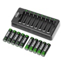Bevigor 2,800mAh NiMH Rechargeable AA Batteries with Charger 10-Pack for $19 + free shipping w/ Prime