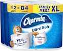 Charmin Ultra Soft Toilet Paper Family Mega XL Roll 12-Pack for 2 for $34 + free shipping