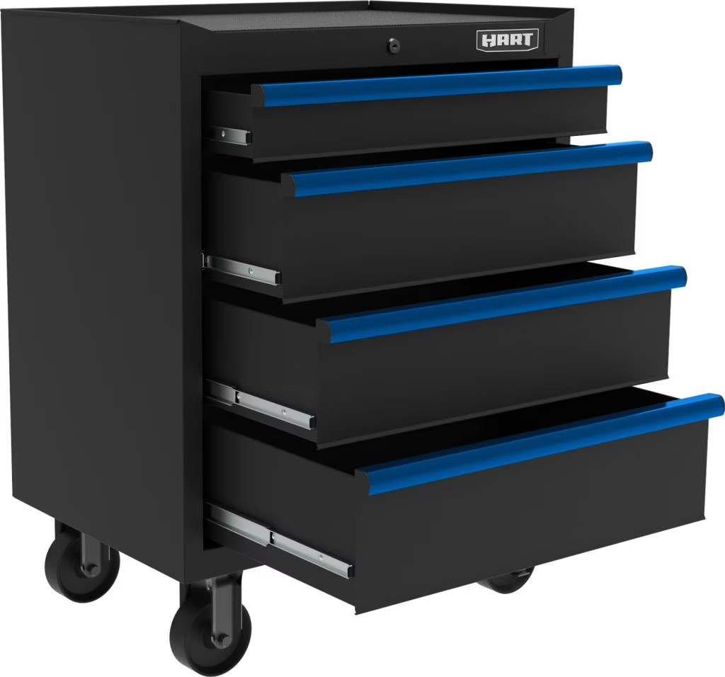 Hart 27" 4-Drawer Rolling Tool Cabinet: $120
